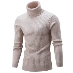 Zogaa Новинка 2018 года осень зима для мужчин свитер водолазка сплошной цвет повседневные мужские свитера Slim Fit бренд вязаный Пуловеры для