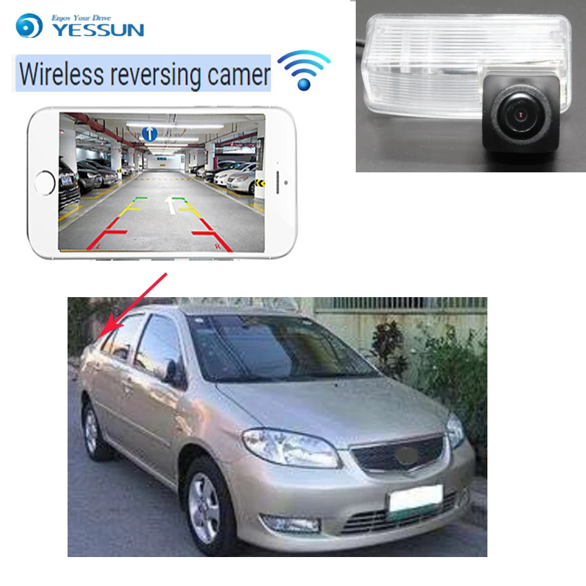 4  wireless Rear View Camera  for toyota Vios Soluna XP40 MK1 2002~2007 CCD Night Vision Backup camera Reverse Camera Parking