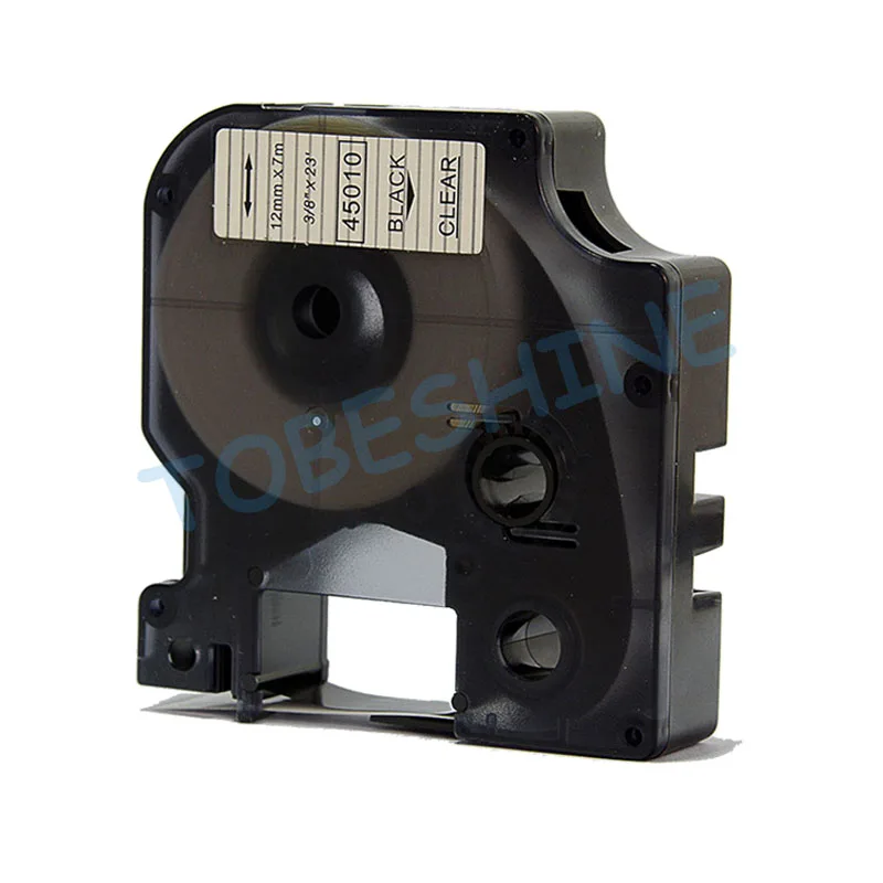 3PCS Free shipping dymo label tapes D1 black on clear 12mm*7M 45010