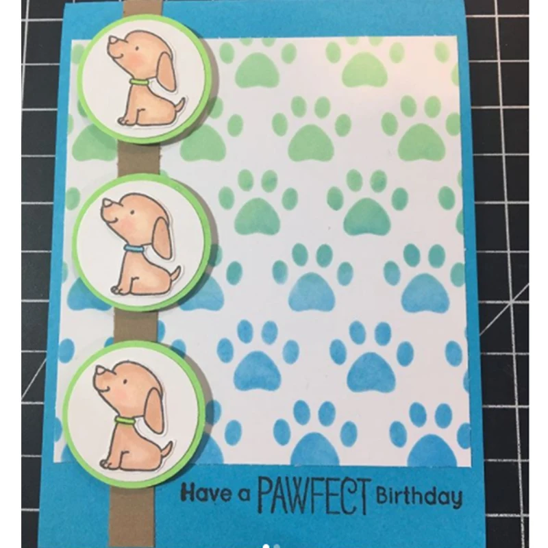 

Paw Print Stencils For DIY Scrapbooking Embossing Paper Cards Fun Making Crafts Plastic Templates Christmas Decor 2018 New Dies