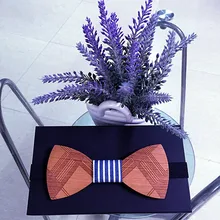 Галстук для мальчиков ручной работы стиль Мужская и женская деревянная бабочка винтажная деревянная Мода Индивидуальный аксессуар геометрический дизайн бабочки