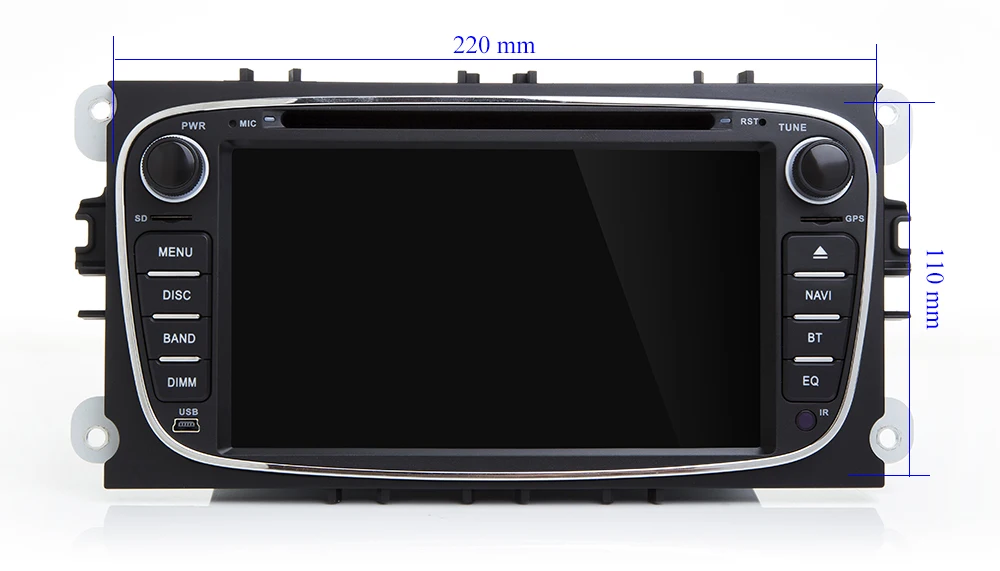 Excellent IPS screen Android 8.1 Car DVD Multimedia Player GPS for Ford Mondeo Focus S/C Max Galaxy Kuga with wifi BT Stereo Radio 1
