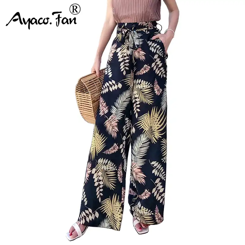 wide leg holiday trousers