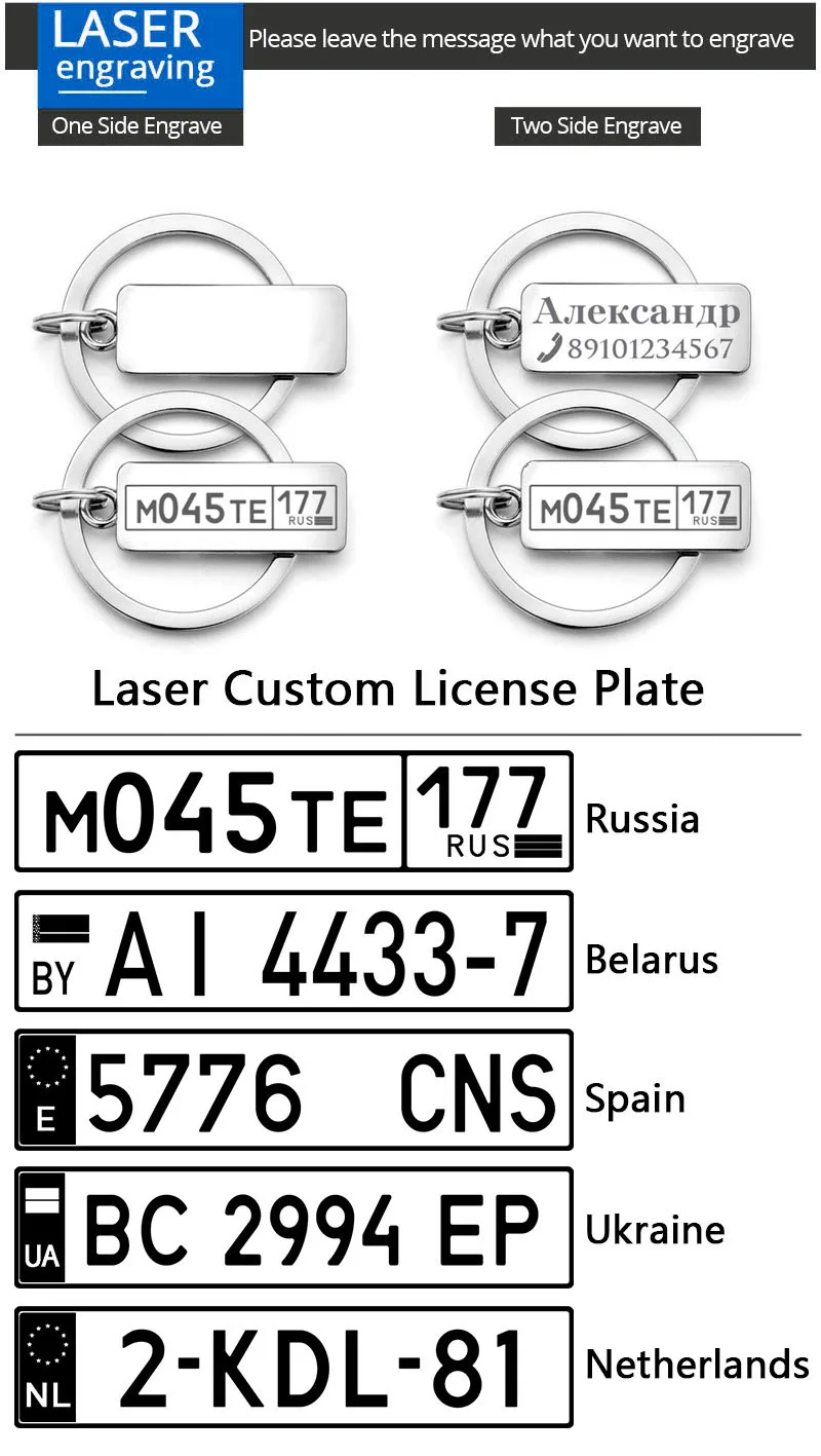 Индивидуальные брелок с гравировкой для автомобиля логотип пластина номер индивидуальный подарок анти-потерянный брелок кольцо P009C
