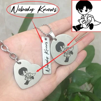 

Newest Stainless Steel Jewelry Handwriting Engraving Necklaces Keychains Key Rings Baby's Gift Children Memory Gift YP4127