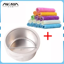 ANGNYA подогреватель воска горшок для удаления волос мини салон спа парафин восковая машина для депиляции+ 10 шт. специальный бамбуковый горшок для мытья полотенец