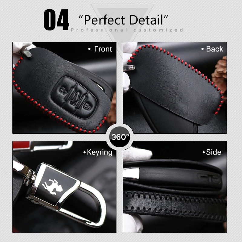 Автомобильный ключ оболочки чехол для Audi A3 A4 B5 B6 B7 B8 B9 A6 C5 C6 A5 Q5 Q7 TT натуральная кожа