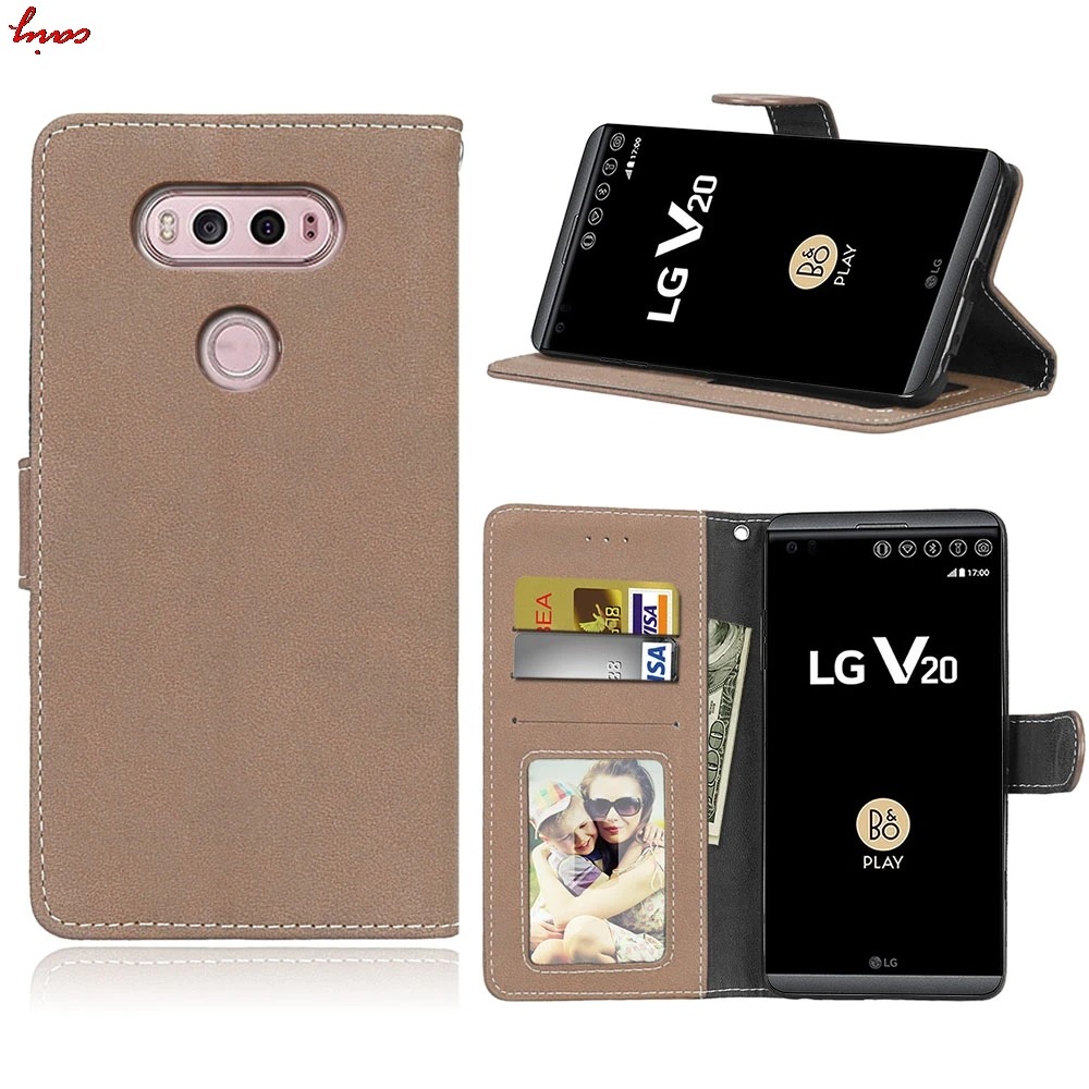 

Phone Cases For LG V20 V 20 V2 0 Cover Retro matte Wallet Magnet Flip Cover Leather Cases For LG V20 LTE F800K V20 Dual H990DS