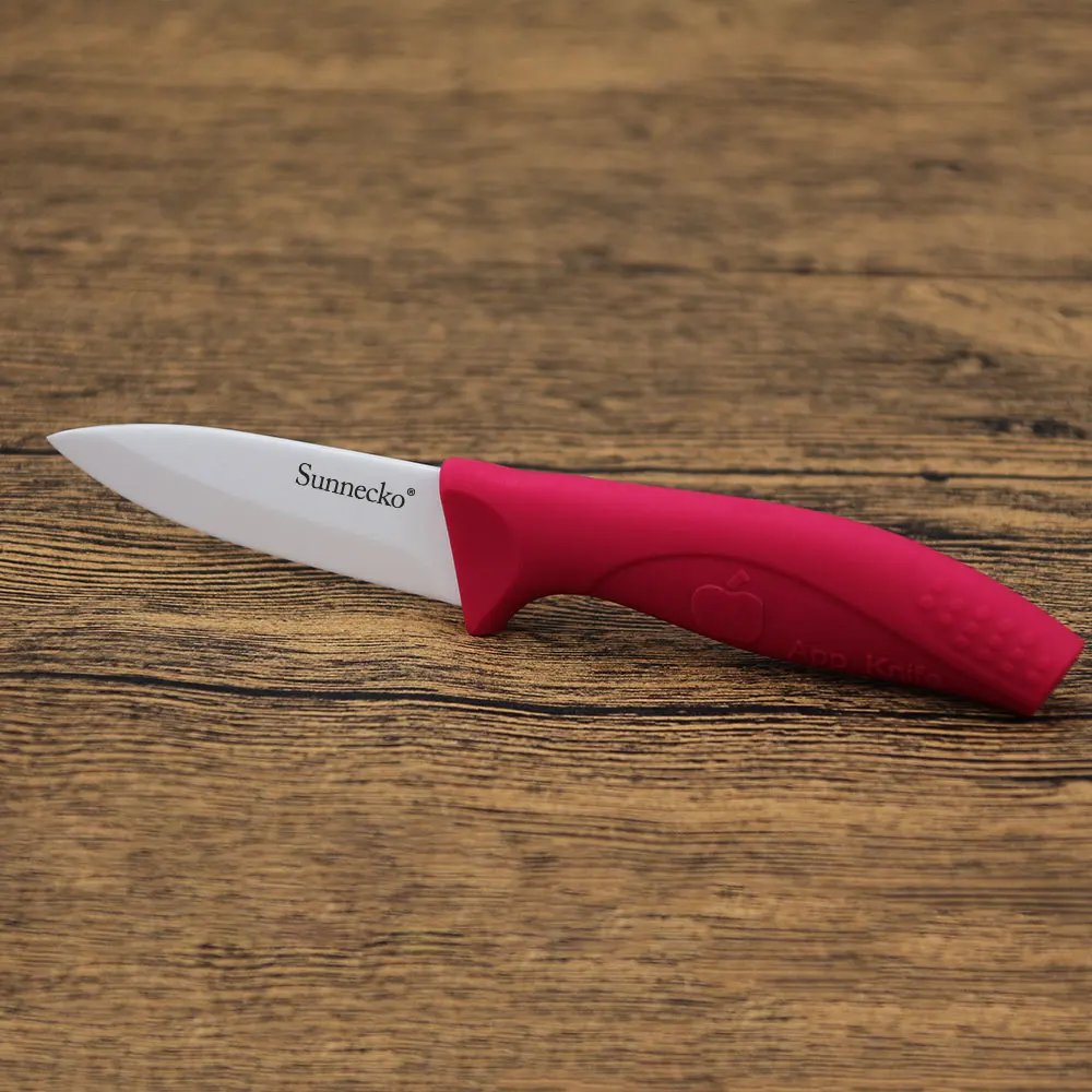 Sunnecko 3" Ceramic Paring Knife Kitchen Knives Utility Fruit Vegetable