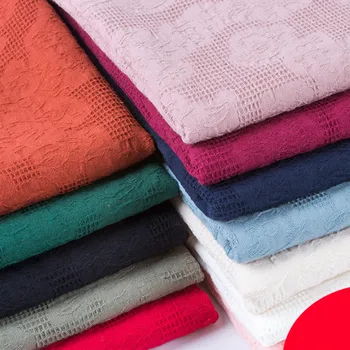 

50x140cm Soft Cotton Jacquard Fabric Sewing Clothing Linen Cotton Material DIY Clothes Patchwork Fabrics