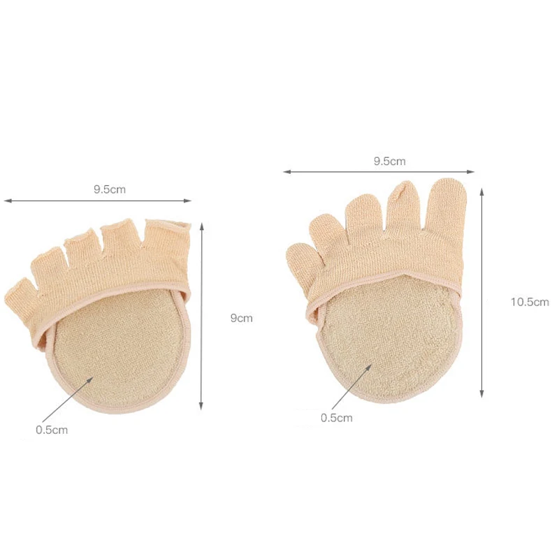 1Pair Cotton Toe Corrector Foot Pads Sock for Pedicure High Heels Toe Protector Feet Care Tool Separators Toe Socks Orthopedic