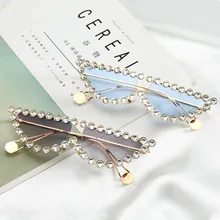 Phoemix сексуальные алмазные маленькие оправа «кошачий глаз» полукруглые Солнцезащитные очки женские мужские брендовые дизайнерские Роскошные новые модные очки UV400