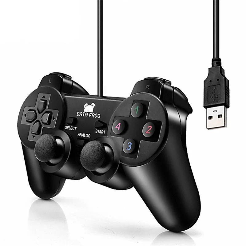 

USB PC Wired Game Controller Vibration Joystick Gamepad For PC Computer Laptop Gamer Gaming Play For Win7 Win10 Shock Game Pad