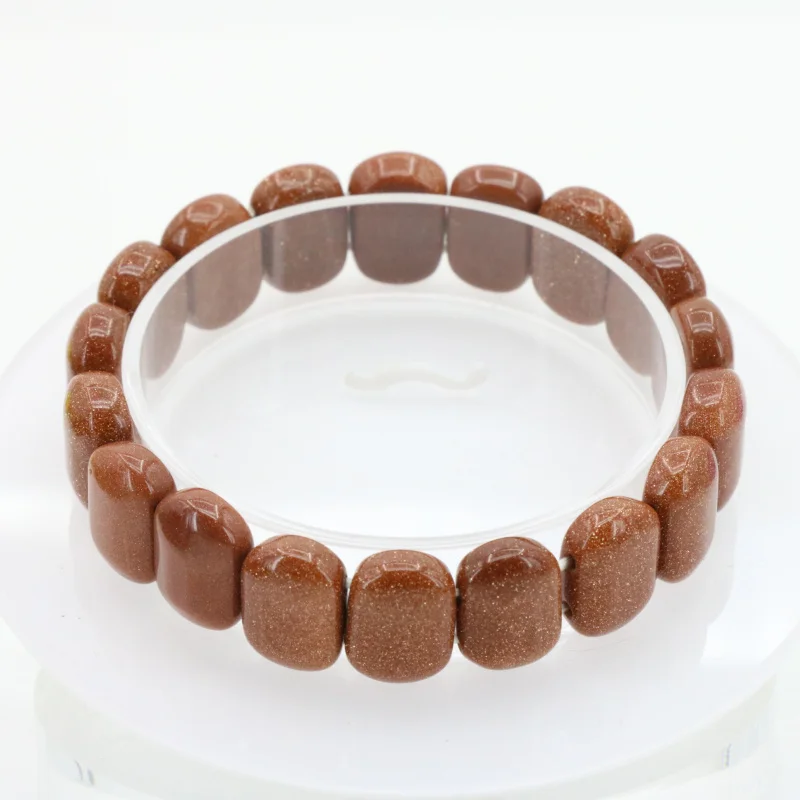 

Golden sand elastic bracelet multi element collocation DIY stone,two shapes can be selected fashion jewelry wholesale and retail