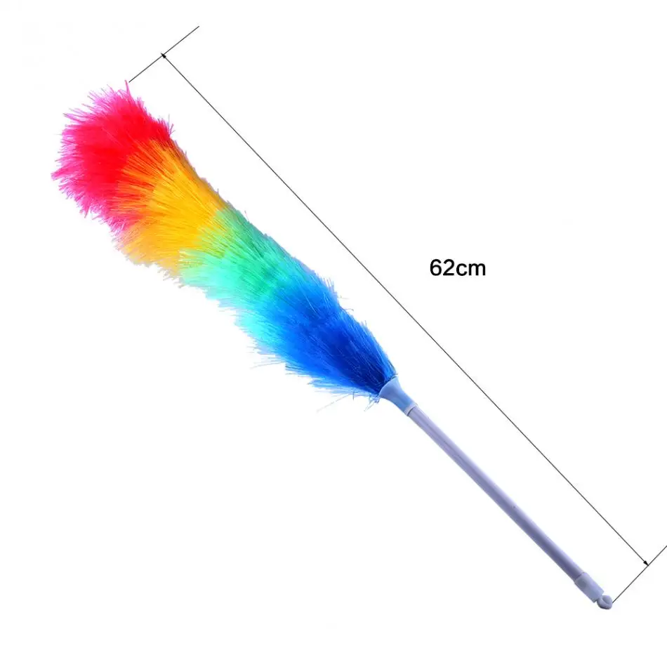 Красочные Очиститель пыли метелка для пыли с ручкой перо антистатические анти Magic щетка с длинной ручкой бытовой шкаф для очистки