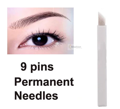 30pcs Eyebrow 9 Pins Permanent Makeup Needles For Eye Tattoos Prong Flat Blades 3d Microblading Embroidery 30pcs Eyebrow 9 Pins Permanent Makeup Needles For Eye Tattoos Prong Flat Blades 3d Microblading Embroidery