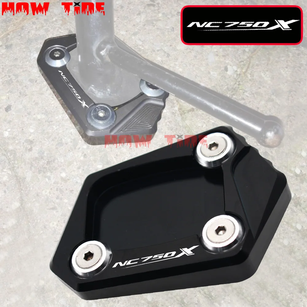 CNC Billet Aluminum Kickstand Foot Plate Side Stand Extension Pad