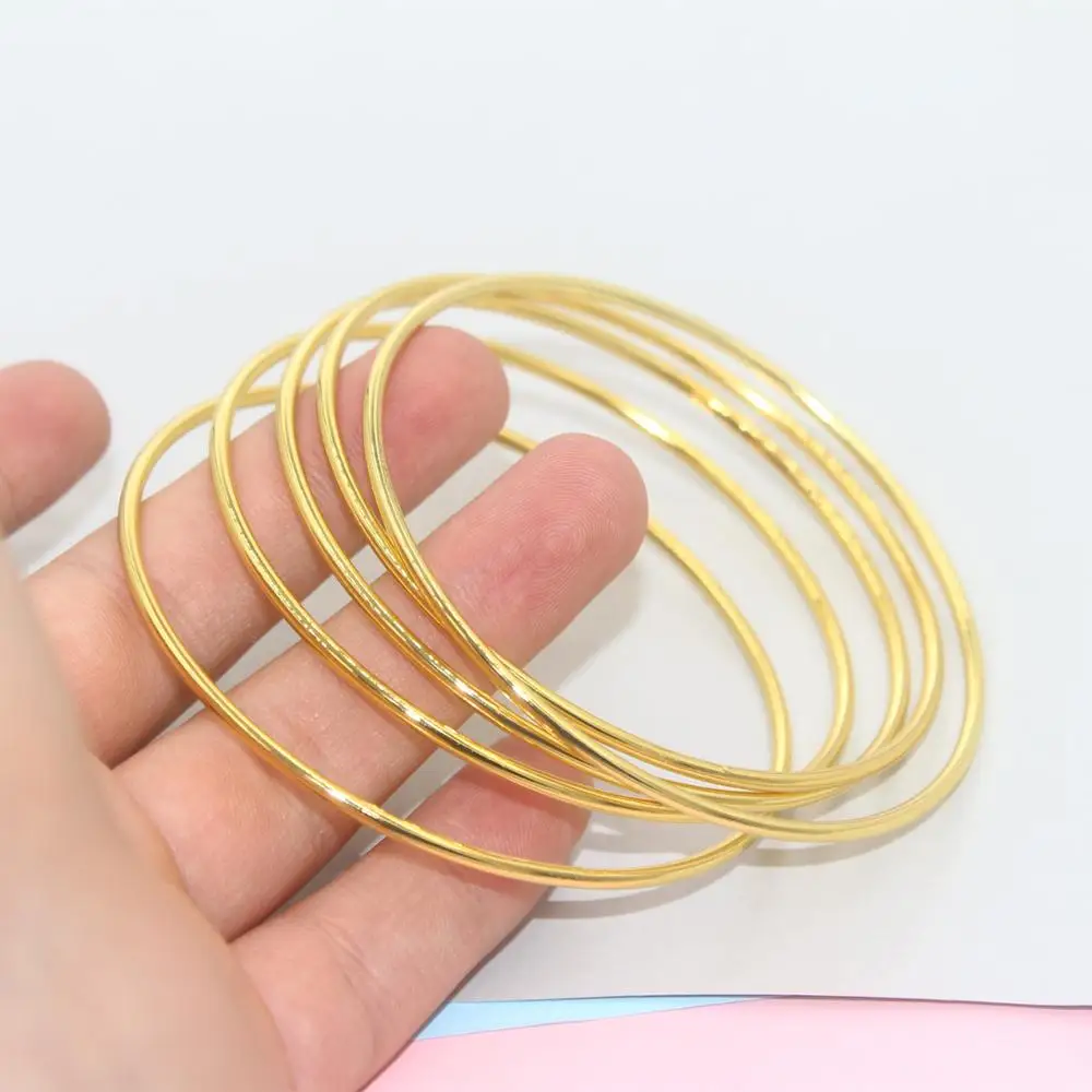 

New Classic Simple Gold Copper-plated Charming Women's Bracelet in 2019 Daily bracelets for engagement weddings shipping