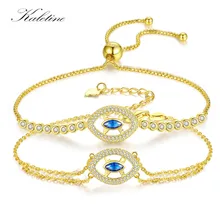 925 пробы серебряный браслет Hmasa от сглаза на удачу, золотые ювелирные изделия браслеты для женщин, подарок для девочки, цепочка на цепочке " 10"