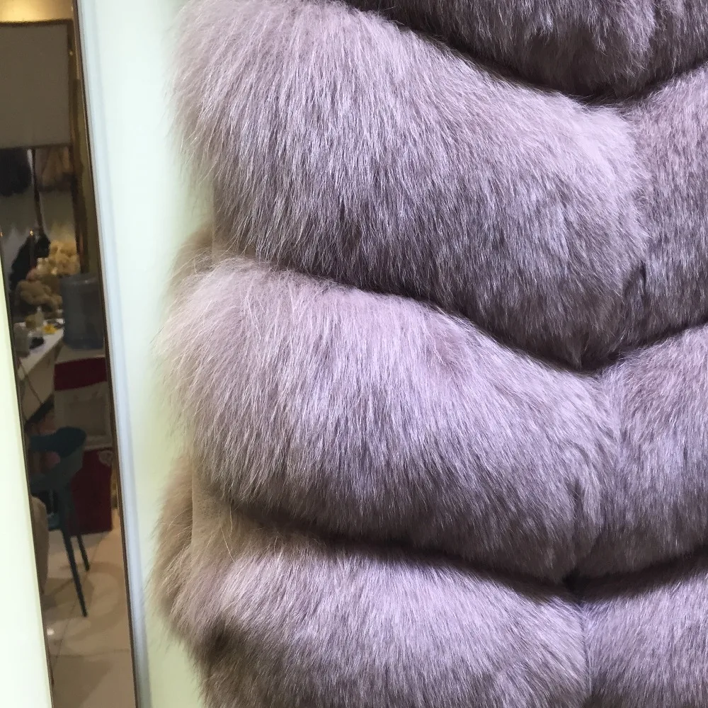 SQXR меховой натуральный мех лисы Жилет натуральный цельный лисий мех жилет женский обычный стандартный Закрытая кнопка дизайн куртки пальто