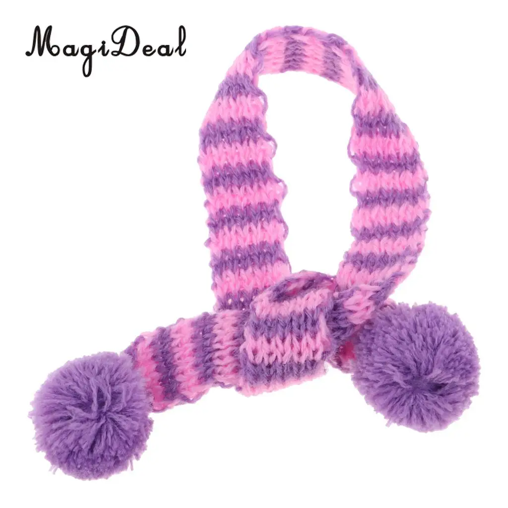 Lovely Soft Wool Winter Costume Accessories Knitted Hand-woven Long Scarf For   Fashion Doll Kid Gifts