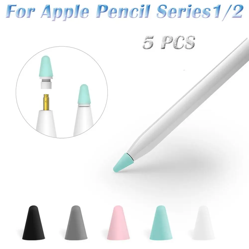 

Replacement Tip 5-Pack Nib Replacement Nib Cover Compatible For iPad Pro For Apple Pencil 1/2 Accessories case cover Q70