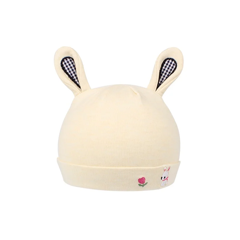Cotton Newborn Baby Hat With Ears Cartoon Rabbit Soft Baby Beanie Boys Girls Tire Cap Solid Comfortable Newborn Beanie Hat 2018 (5)