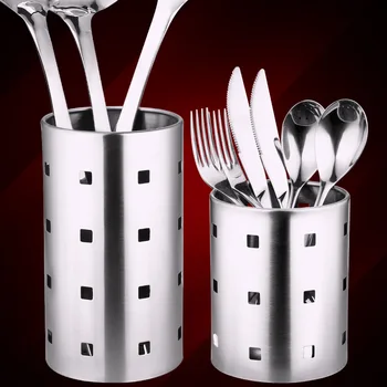 

Tableware Storage SUS 304 Thickening Stainless Steel Superior Quality Waterlogging Basket Chopstick Spoon Bucket Knife Fork