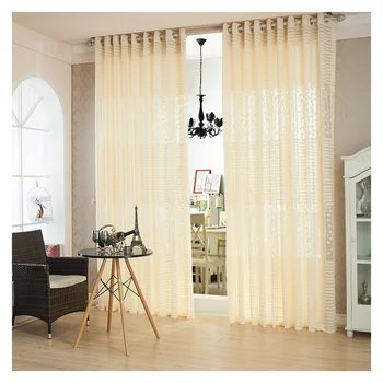 

Modern cream bedroom curtains home decoration fabric window curtains decoration jacquard fashion design for living room