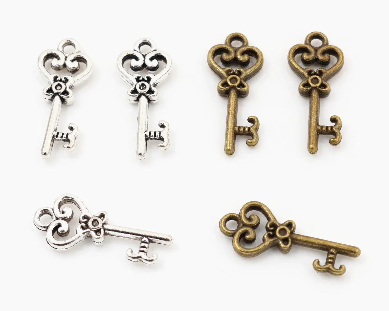 

15pcs Charms vintage skeleton key 21x9mm Antique Making pendant fit,Vintage Tibetan Silver Bronze,DIY bracelet necklace