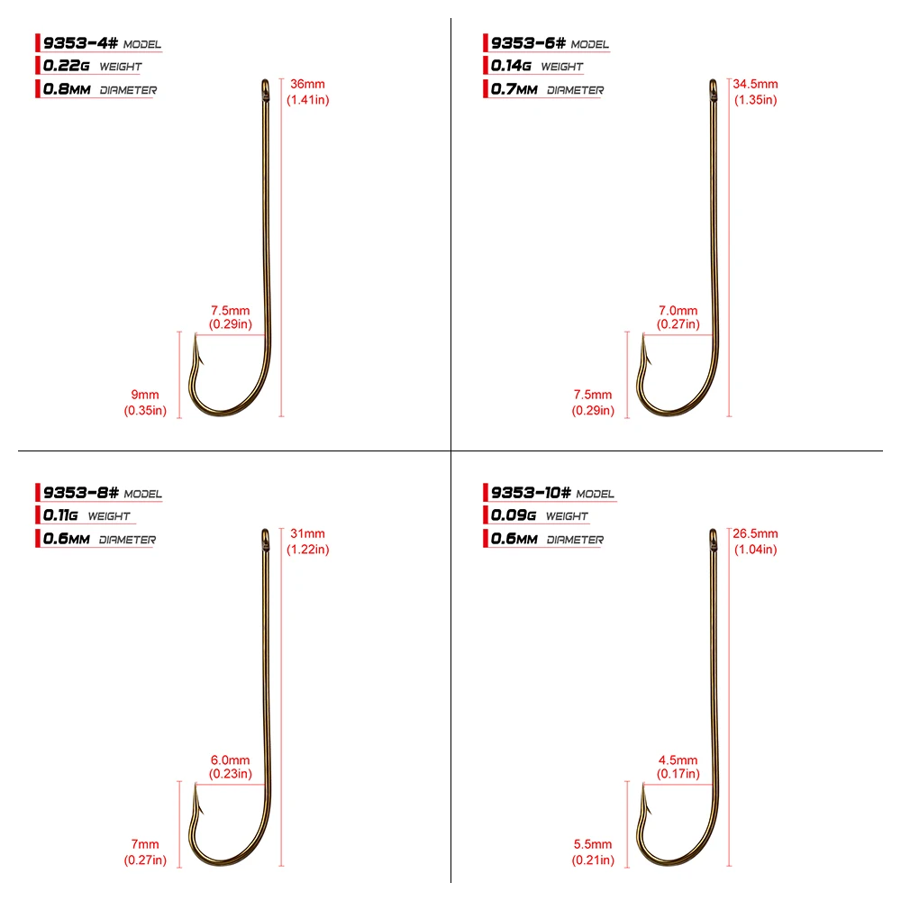 50 шт. высокое качество одиночный рыболовный крючок 1#-12# Sunlure брендовый одиночный крючок 9353-1/0-6/0 Размер рыболовный крючок морской крючок