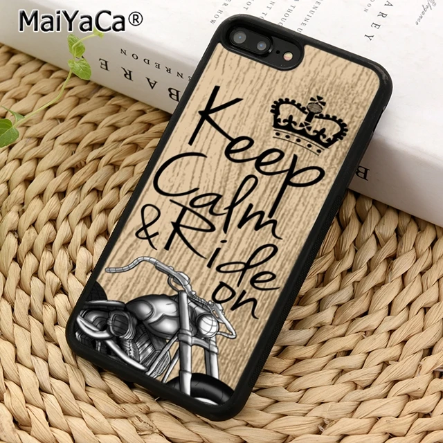 Чехол для телефона MaiYaCa Keep calm &amp ride на мотоцикле iPhone 5 6s 7 8 plus 11 pro X XR XS max Samsung S7 edge S9 S10