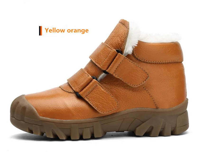 kids genuine leather snow boots-13