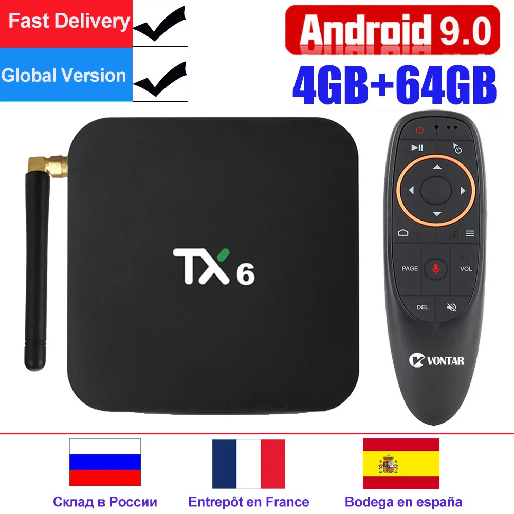TX6 Android 9.0 Smart TV Box android Box Allwinner H6 4GB RAM 32GB ROM