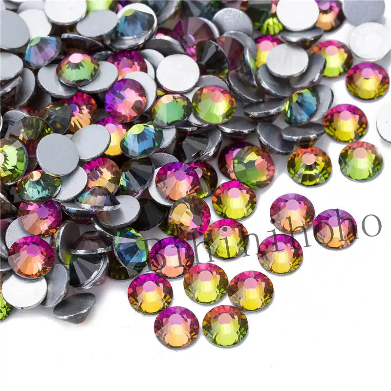 

Non HotFix Nail Art Rhinestones Accessories SS3-SS30 1440pcs Crystal yellow Flat Back Nail Rhinestone 036