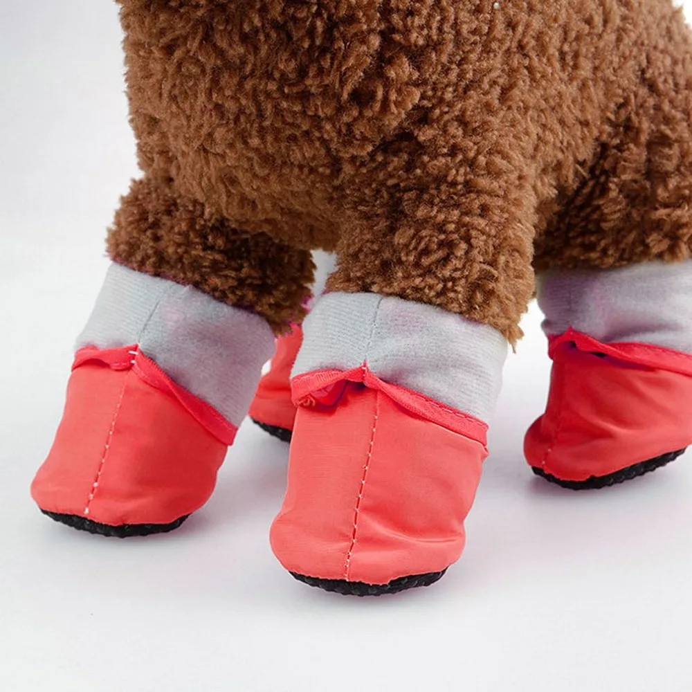 Водонепроницаемый зима собака обувь против скольжения непромокаемые зимние сапоги обувь толстые Утепленная одежда для питомцы кошки