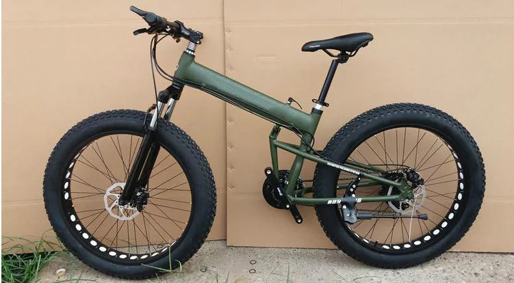 Top Kalosse 26*4.0 tires  Snow mountain bicycle  30 Speed  Microshift  folding Beach  bike  Hydraulic  brakes 26er 1