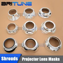 Хром серебро Smax Ирис пуля Apollo Pegasus орбита кожухи маска Чехлы капота для 3,0 Kioto Q5 Hella биксенон проекторы объектив