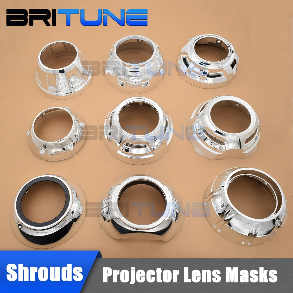 

Chrome Silver Smax Iris Bullet Apollo Pegasus Orbit Shrouds Mask Hoods Covers For 3.0 Kioto Q5 Hella Bixenon Projectors Lens