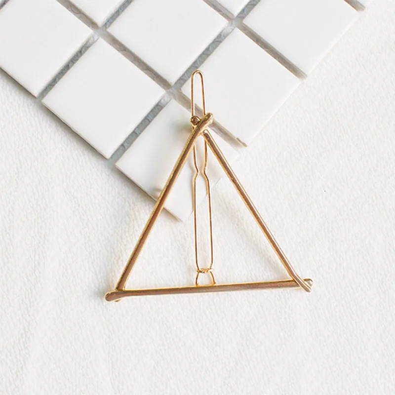 Metal Hair Clips Barrettes Cheveux Hairpins Holder Moon Triangle Circle Hair Pins for Girls Women Hair Styling Hairpin Stick Metal Hair Clips Barrettes Cheveux Hairpins Holder Moon Triangle Circle Hair Pins for Girls Women Hair Styling Hairpin Stick