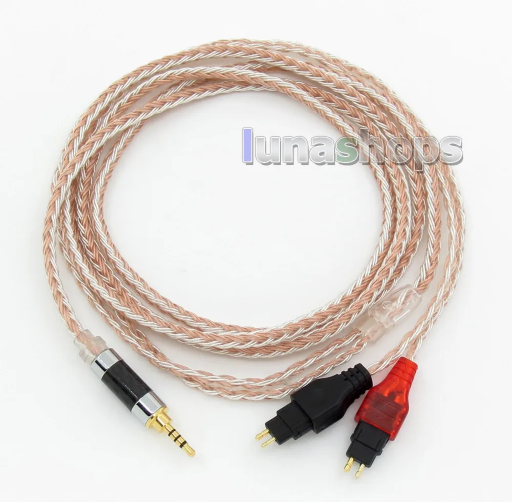 16 Cores OCC Silver Plated Mixed Headphone Cable For Sennheiser HD25 1 SP HD650 HD600 HD580