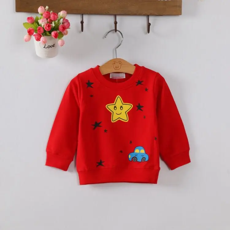 Детские Дети Audel хлопковый Детский комбинезон с проектом "Машинки", модная футболка с круглым вырезом и длинными рукавами, для детей ростом от 60 до 95 см, пальто для детей, ClothesG094 - Цвет: red