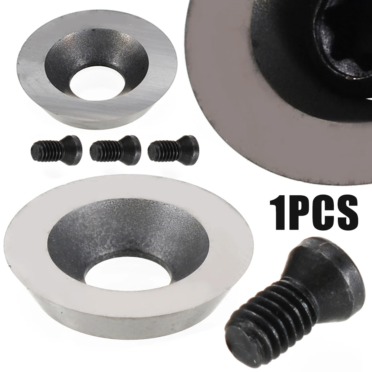New 16mm 16x3 30 Degree Round Carbide Insert Cutter Finisher Wood Turning Lathe Tool with Screw Accessories