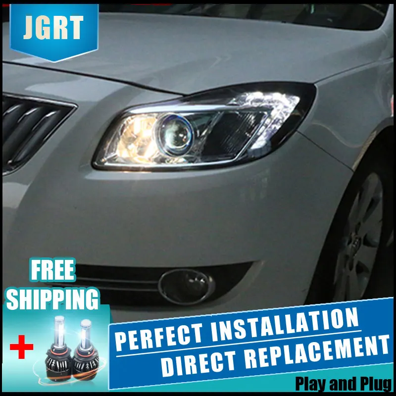 2 шт. светодиодный головной светильник s для Buick Regal 2009 2013 Автомобильный с двойной