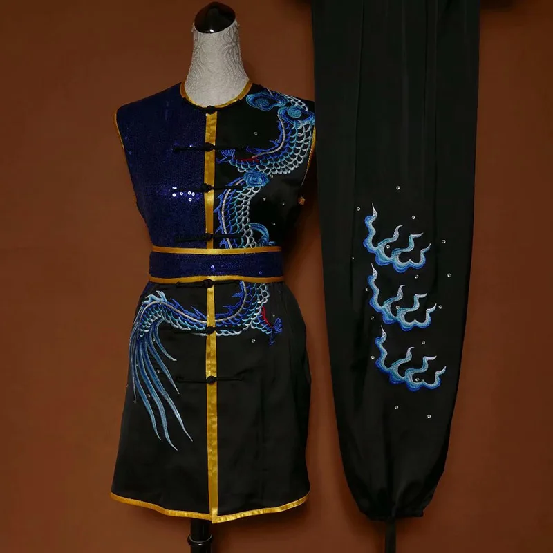 Wushu taichi одежда тайцзи changquan Униформа боевые искусства соревнования вышитые