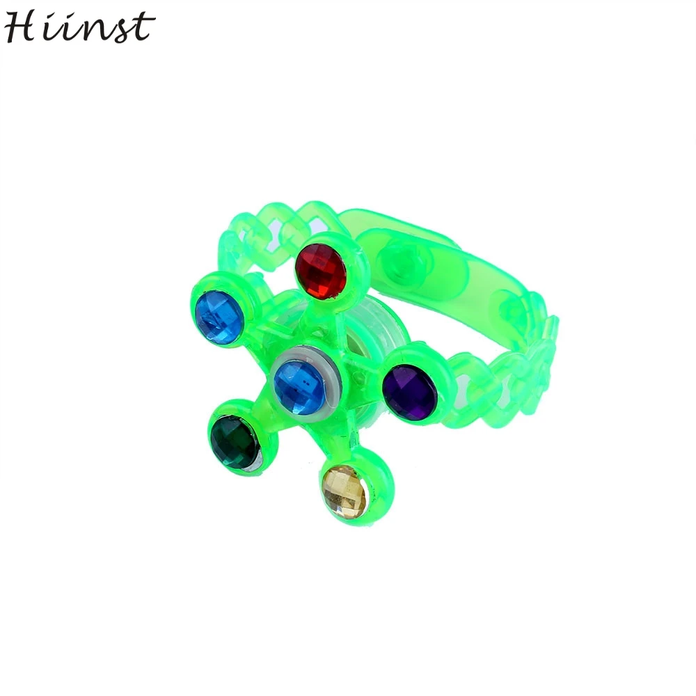 

Kids Children Toy Children's Wrist Band Manual Rotating Soft Plastic Flash Gyro Bracelet Babies Relief Toy Gift for Children