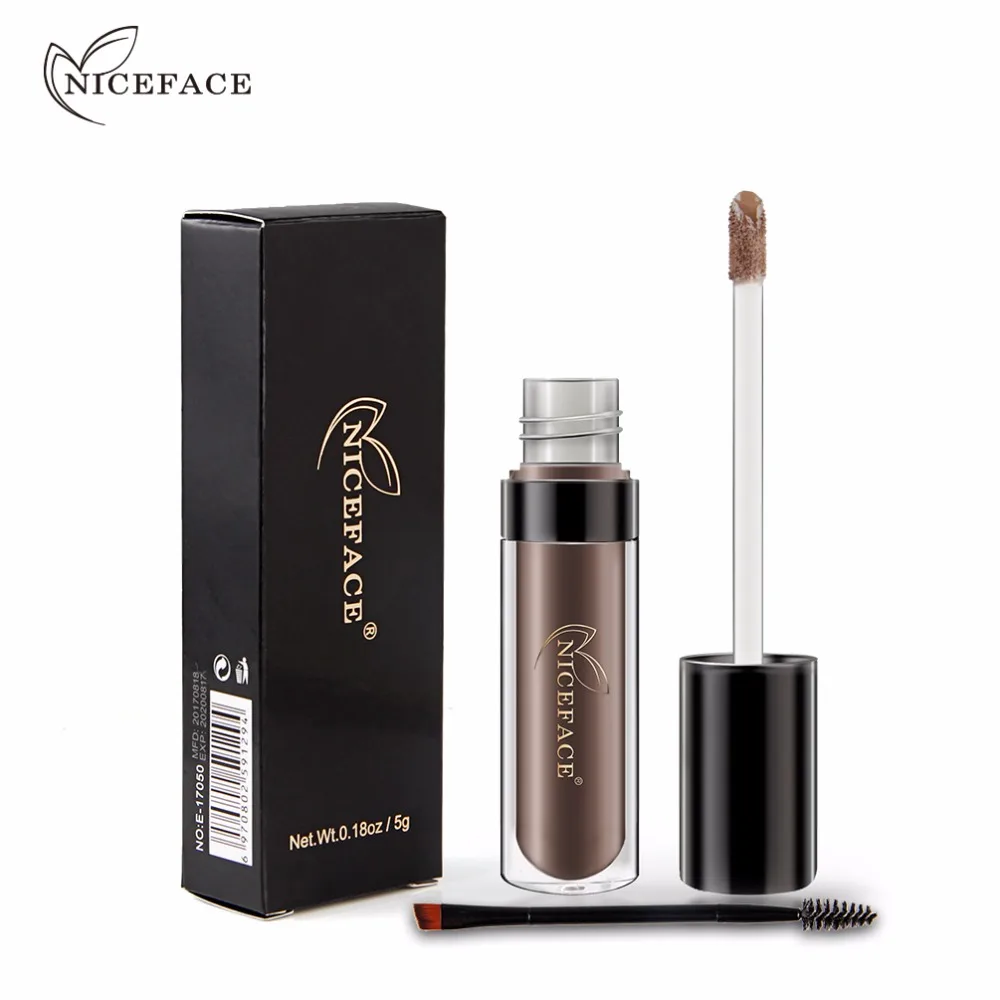 

NICEFACE 4 Color Waterproof Natural Eyebrow Enhancer Tint Long Lasting Tattoo Pigment Liquid Eye Brow Makeup Cosmetic with Brush