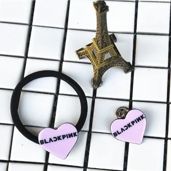 

Kpop Blackpink Cute Badge Brooch for Bag Clothes Hat Elastic Hair Tie Rope Band