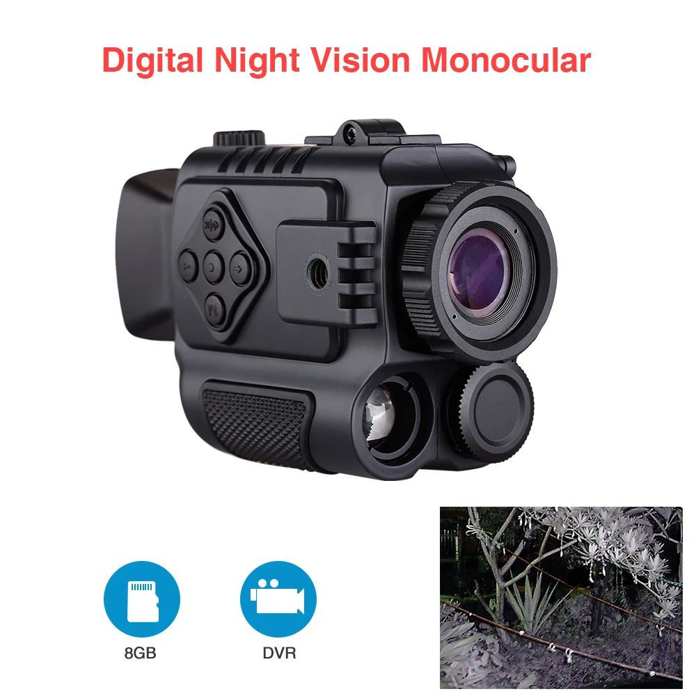 

Portable Mini Infrared Night Vision 8GB Video Recording Monocular Digital Scope Telescope Long Range For Outdoor Hunting Sport