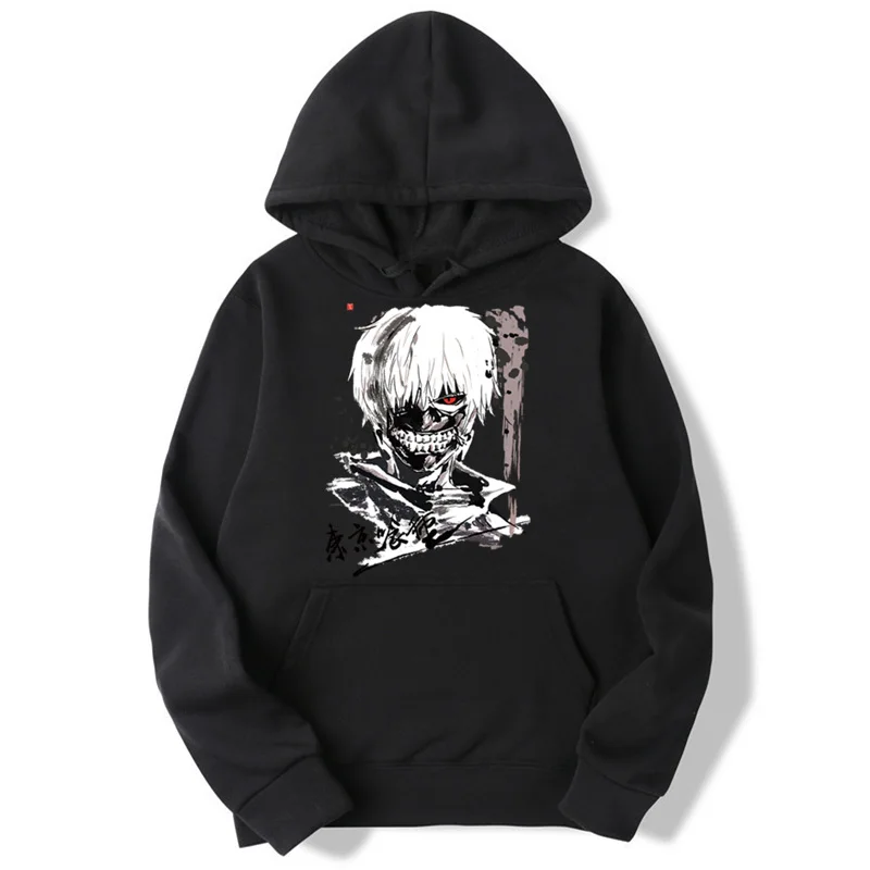 Skup Rozmiar azjatycki tokio ghul z kapturem chłopcy bluzy z kapturem bluzy moda dla mężczyzn i kobiet japoński Anime klasyczne MWT091